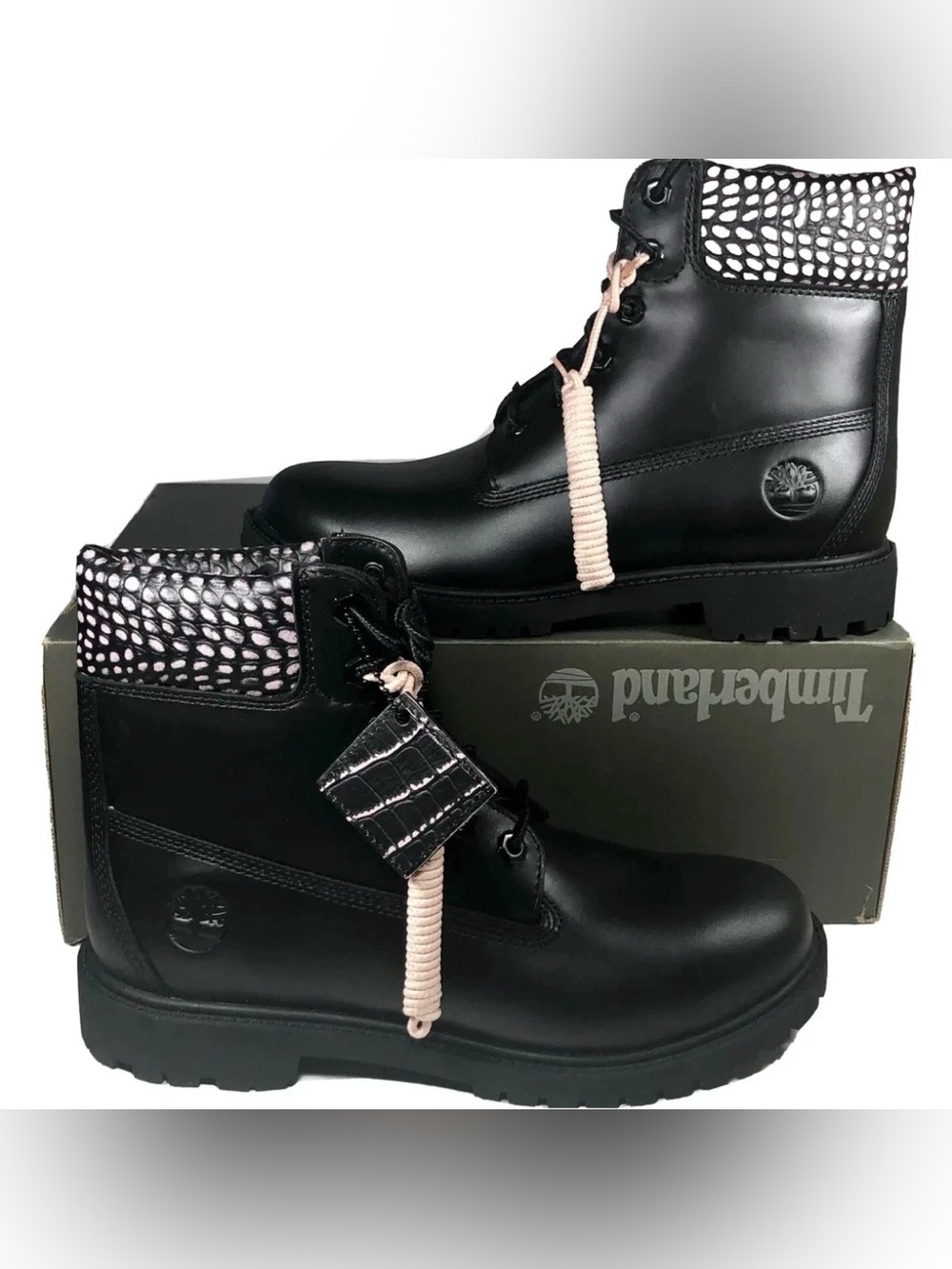 Timberland Heritage 6 Inch Waterproof Black Boots Women's Size 6.5 New NWOB